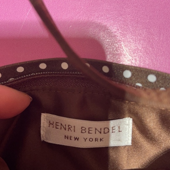 Henri Bendel For Bath & Body Works Brown Satin Make Up Cosmetic Bag Clut… - Picture 3 of 5